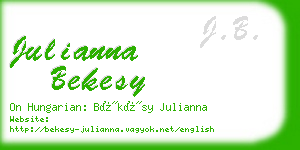 julianna bekesy business card